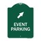 Signmission Event Parking Up Right Arrow, Green & White Aluminum Architectural Sign, 18" x 24", GW-1824-24081 A-DES-GW-1824-24081 - alternate 1